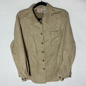 Vintage Alia Sport Tan Button Up Shirt LP